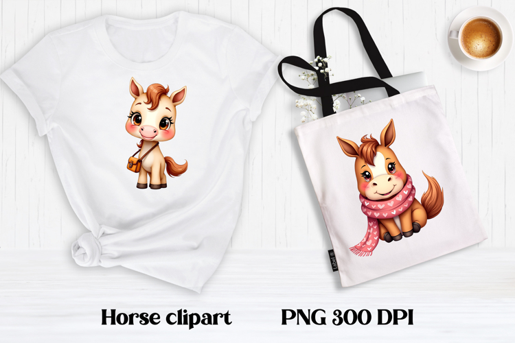Cute horse clipart | Farm animal sublimation | Horse PNG