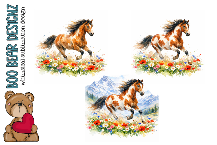 Watercolor Paint Horse Clipart