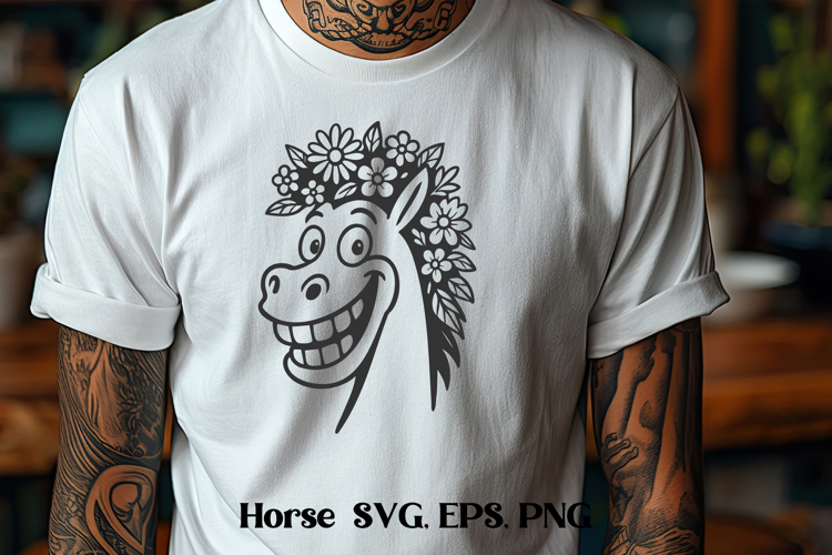 Funny horse SVG | Animal SVG | Horse silhouette