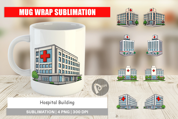 Mug Wrap Hospital Building