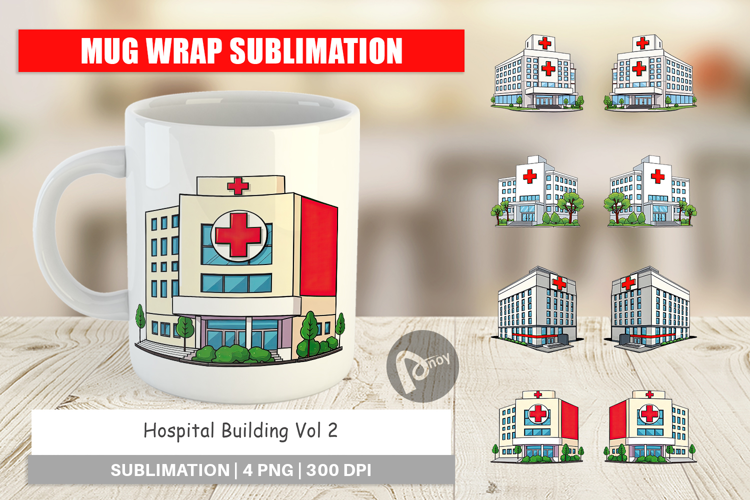 Mug Wrap Hospital Building