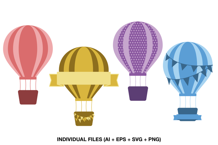 Hot Air Balloon Clipart for Kids Crafts and Party Decoration