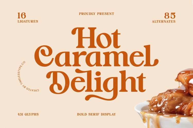 Hot Caramel Delight - Bold Serif Font