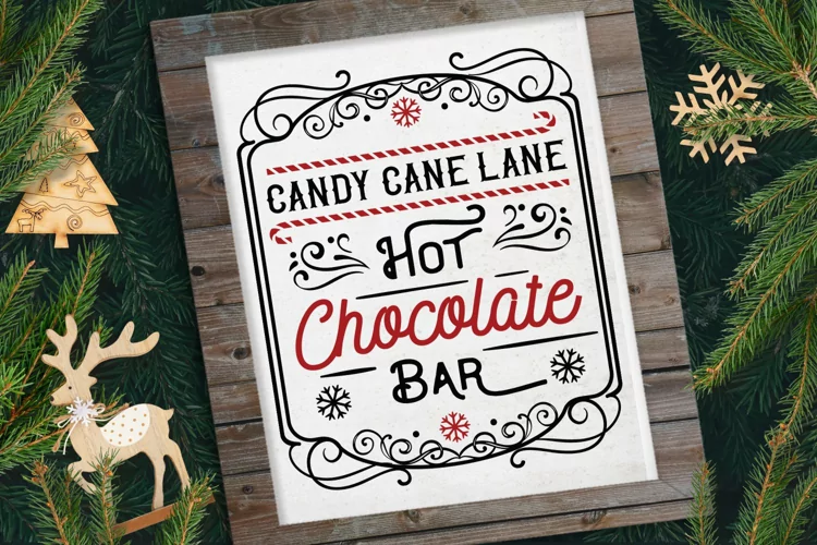 Hot Chocolate Bar | Christmas Farmhouse SVG