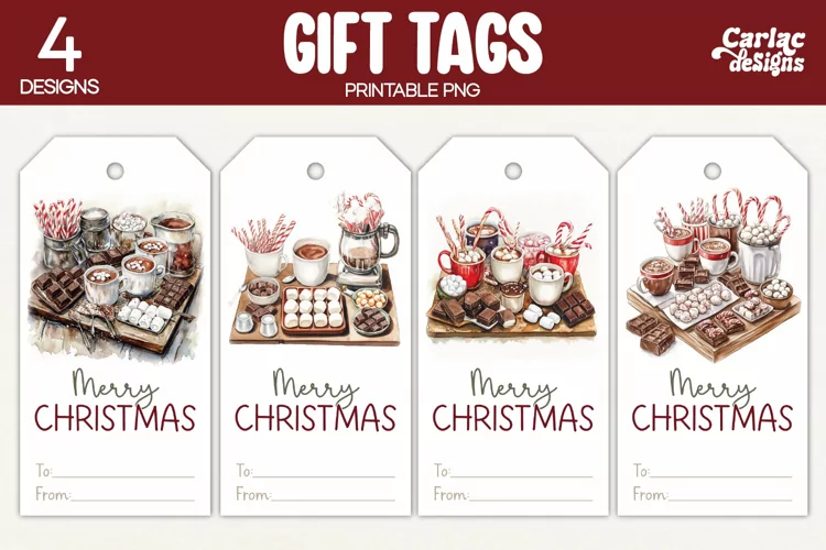 Christmas Gift Tags, Merry Christmas Printable Tags