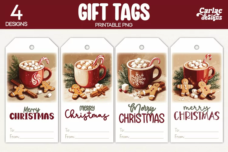 Christmas Gift Tags, Merry Christmas Printable Tags