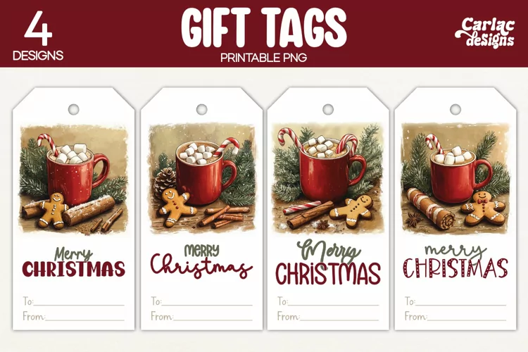 Christmas Gift Tags, Merry Christmas Printable Tags