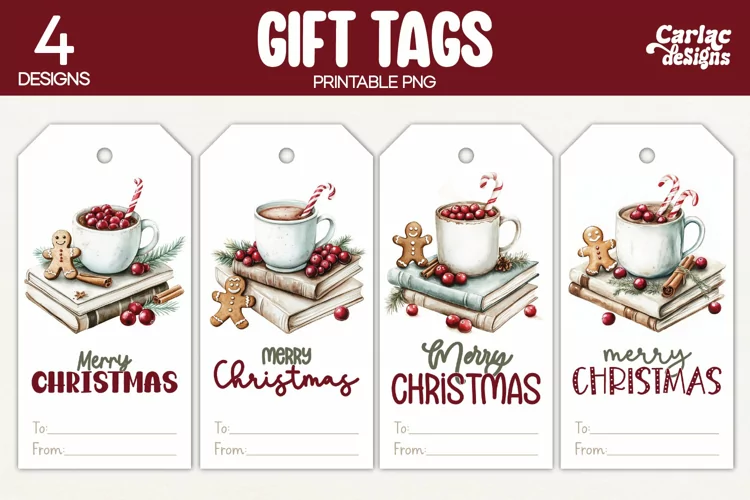 Christmas Gift Tags, Merry Christmas Printable Tags