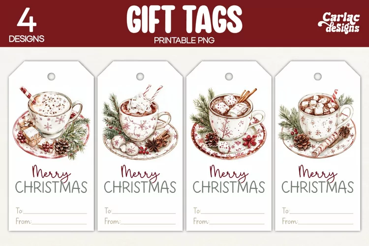 Christmas Gift Tags, Merry Christmas Printable Tags
