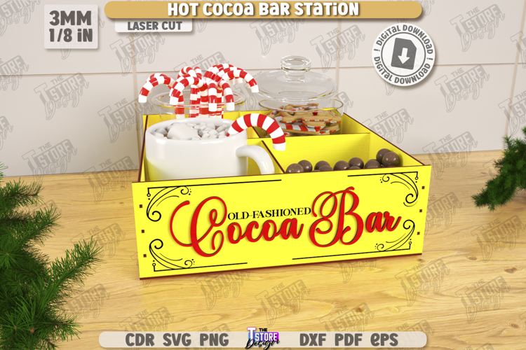 Hot Cocoa Bar Station Laser Cut |Hot Chocolate Station| Xmas