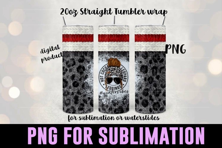 Hot Cocoa Tumbler Sublimation Design
