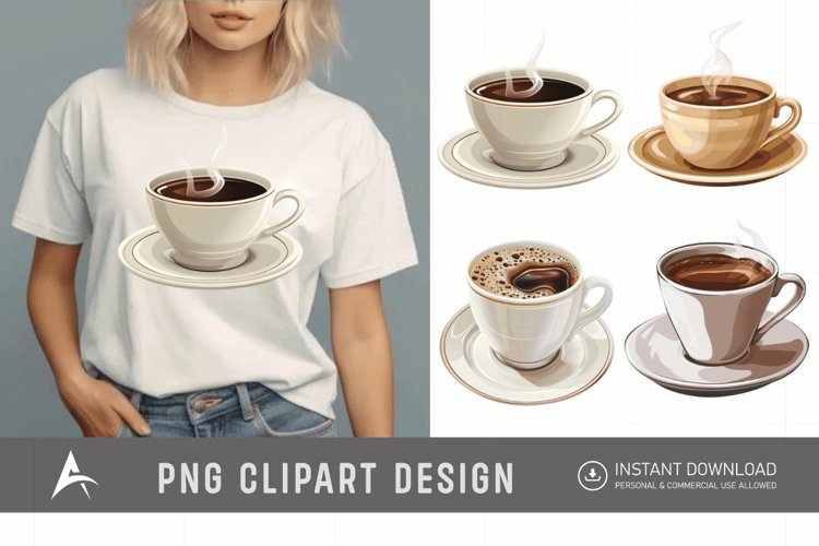 Watercolor Hot Coffee Clipart