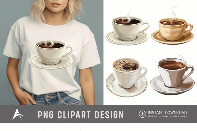 Watercolor Hot Coffee Clipart