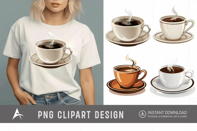 Watercolor Hot Coffee Clipart
