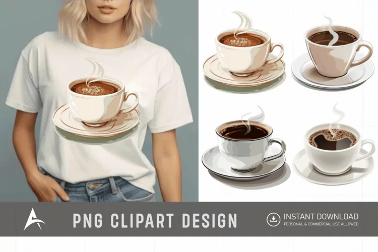 Watercolor Hot Coffee Clipart
