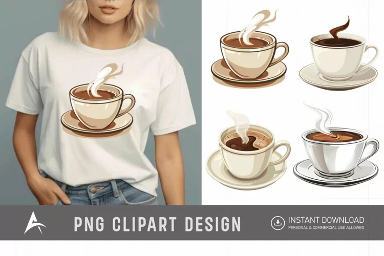 Watercolor Hot Coffee Clipart