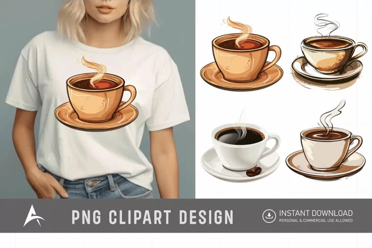 Watercolor Hot Coffee Clipart