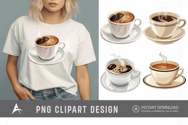 Watercolor Hot Coffee Clipart