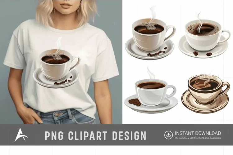Watercolor Hot Coffee Clipart
