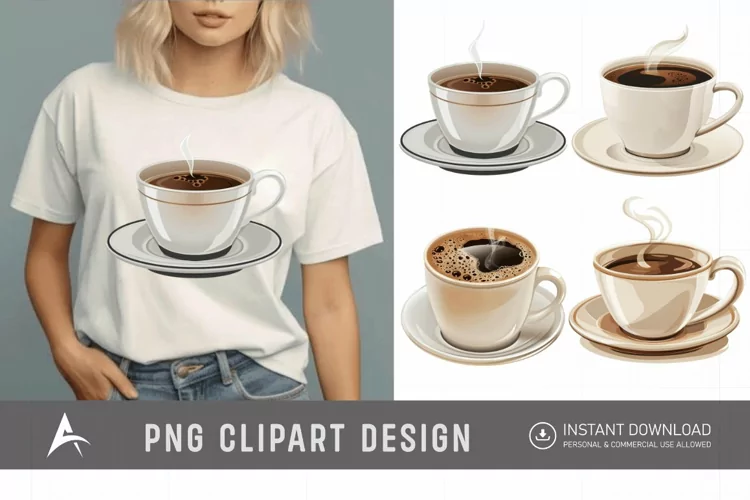 Watercolor Hot Coffee Clipart