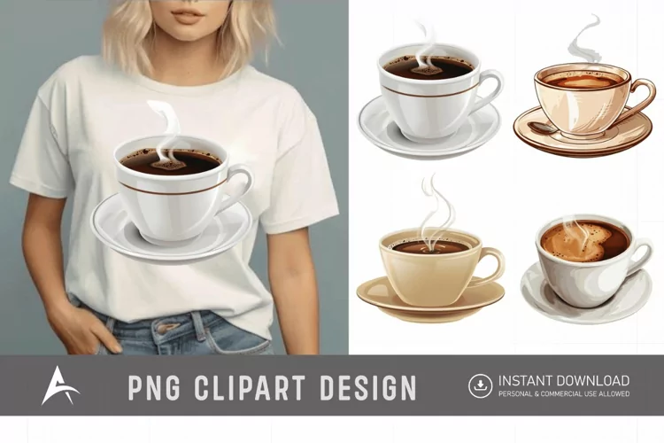 Watercolor Hot Coffee Clipart