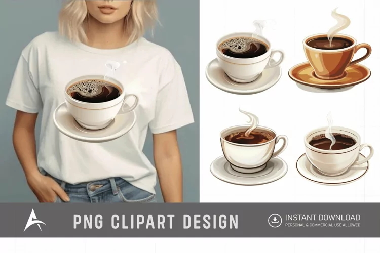 Watercolor Hot Coffee Clipart