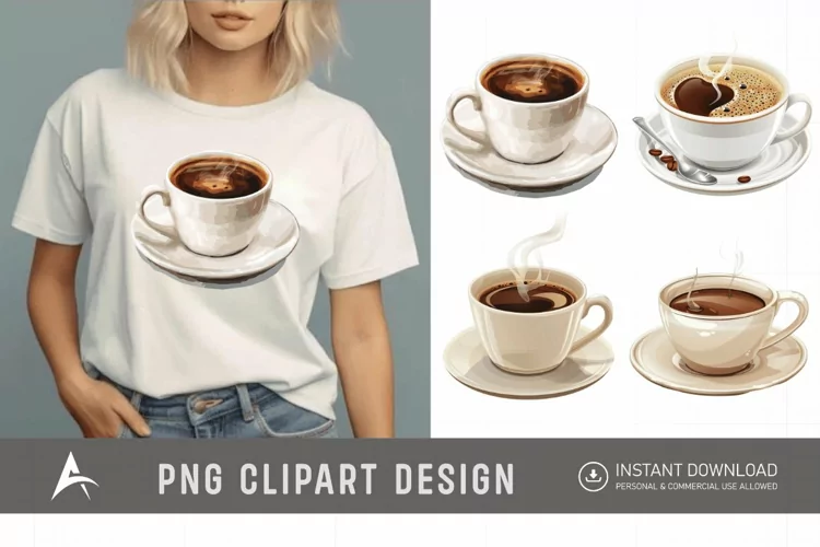 Watercolor Hot Coffee Clipart