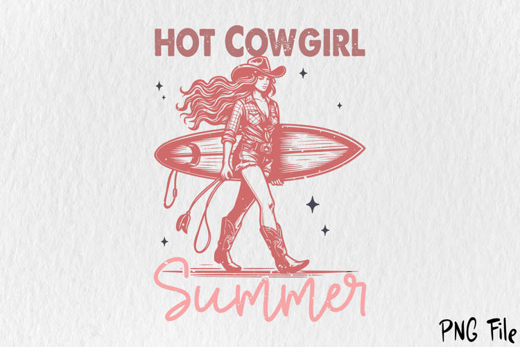 Hot Cowgirl Summer Sublimation PNG