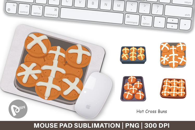 Mouse Pad Hot Cross Buns