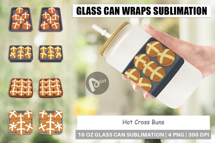 Glass Can Hot Cross Buns
