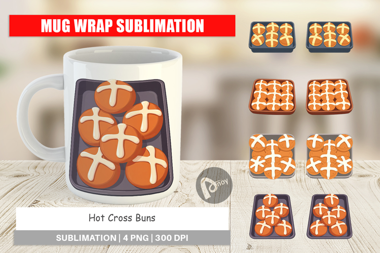Mug Wrap Hot Cross Buns