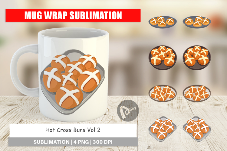 Mug Wrap Hot Cross Buns