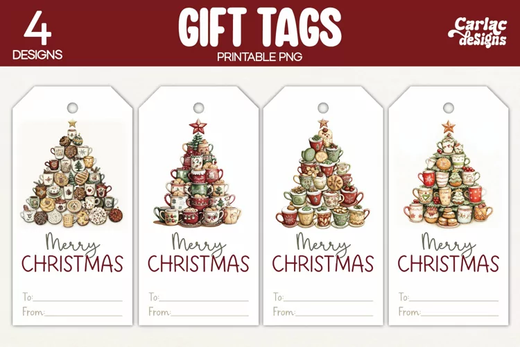 Christmas Gift Tags, Merry Christmas Printable Tags