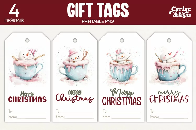 Christmas Gift Tags, Merry Christmas Printable Tags