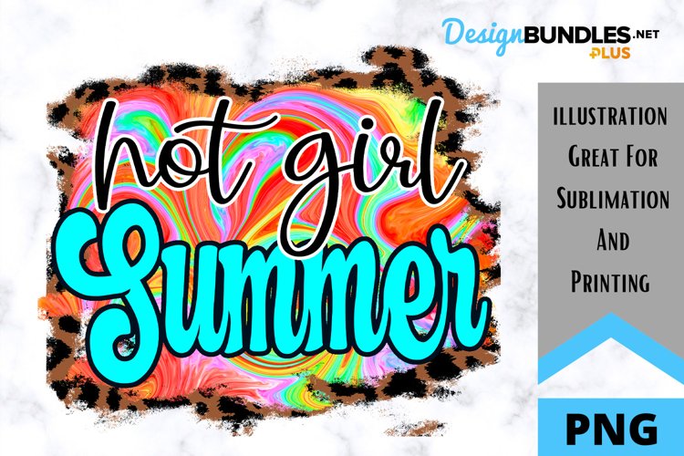Hot Girl Summer Sublimation PNG - Summer Sublimation PNG example image 1
