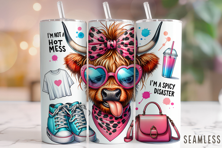 I'm Not A Hot Mess I'm A Spicy Disaster Tumbler Sublimation
