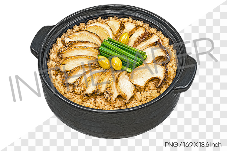 Hot Stone Pot Rice PNG Watercolor Clipart korean food