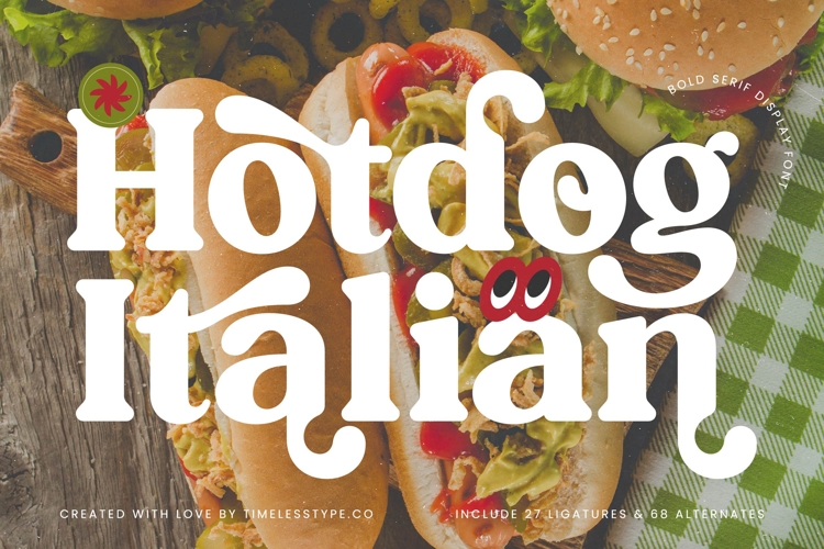 Hotdog Italian - Bold Serif Display Font