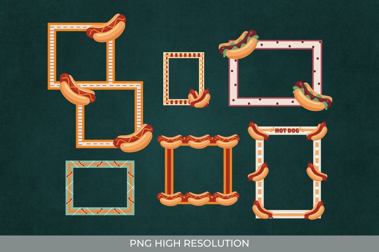 Hotdog Vintage Frame Set