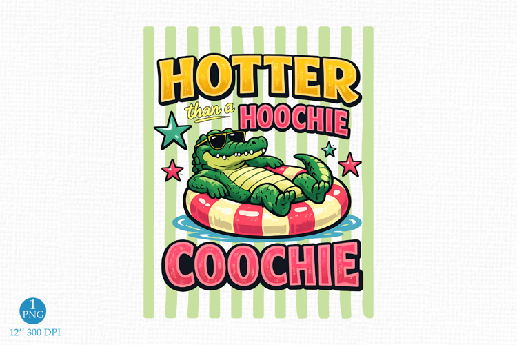 Hotter Than A Hoochie Coochie Png, Striped Summer Png example image 1
