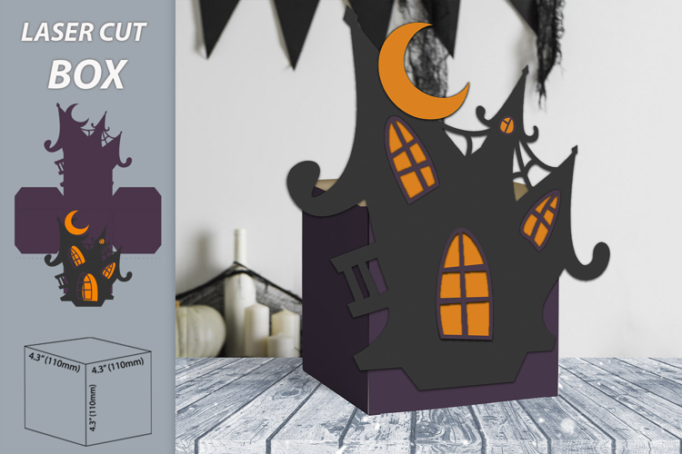 Halloween treat box, 3d papercut candy box