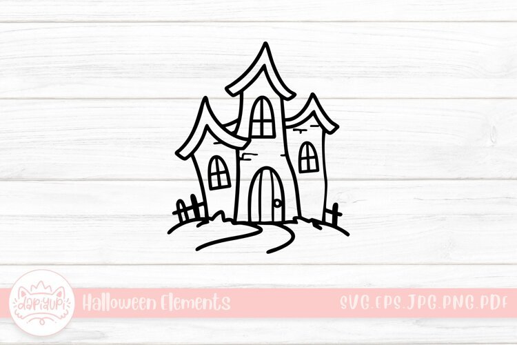 house doodle halloween element example image 1