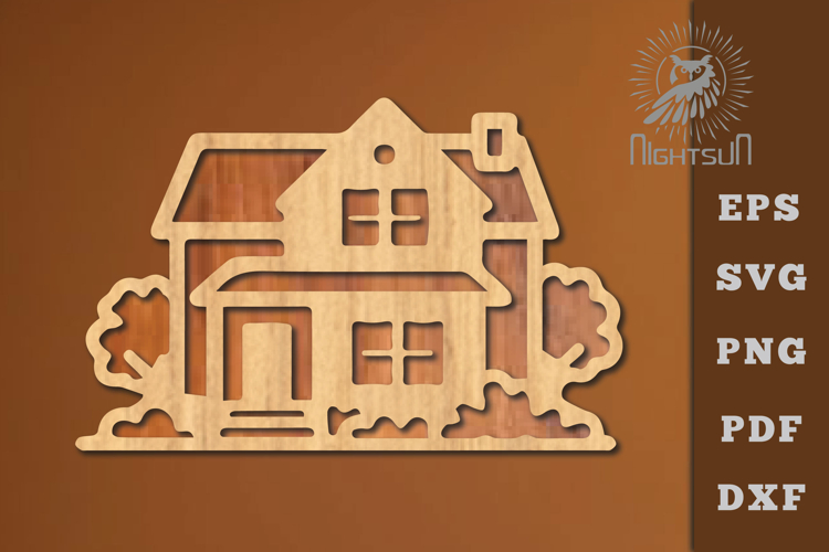 House Lasercut Decoration SVG