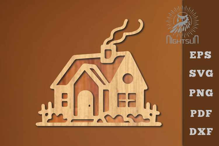 House Lasercut Decoration SVG