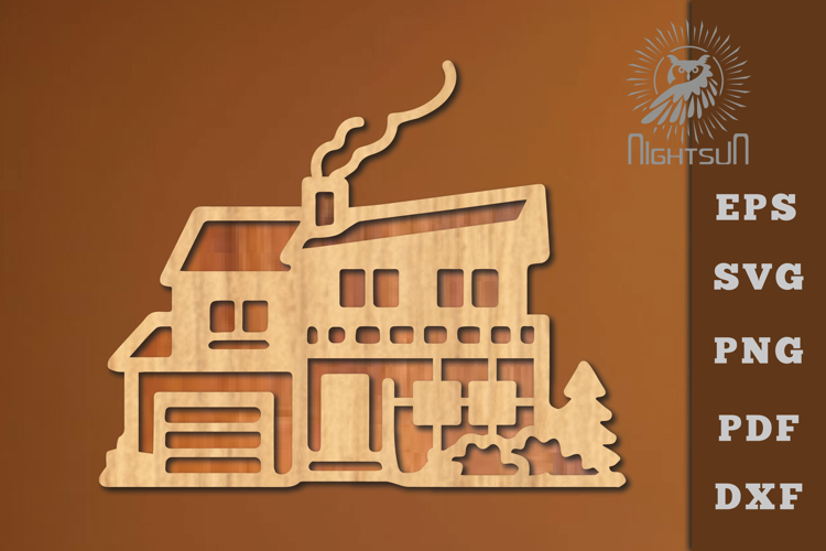 House Lasercut Decoration SVG