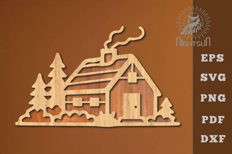 House Lasercut Decoration SVG