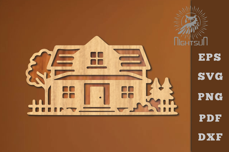 House Lasercut Decoration SVG