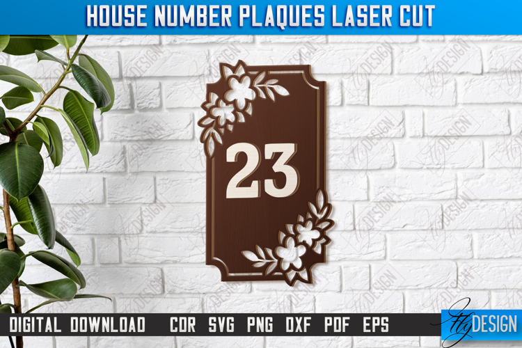 House Number Plaques Laser Cut | House Sign Number | CNC