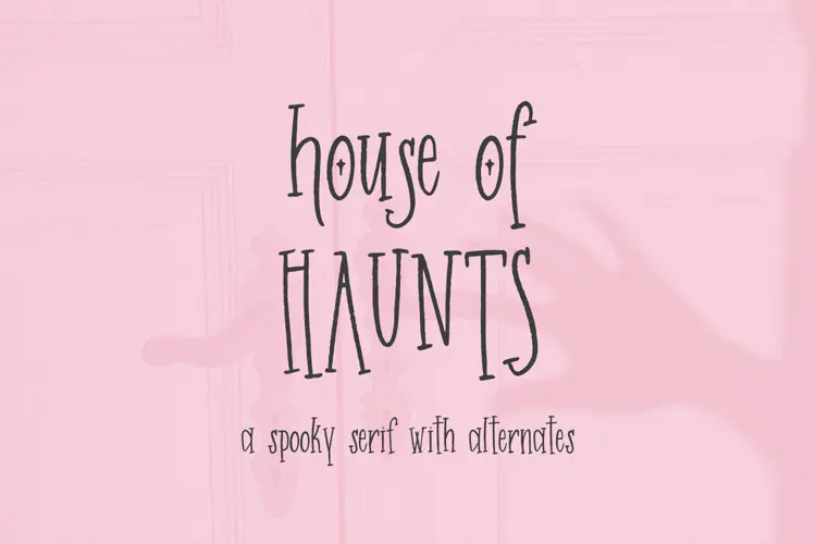 House of Haunts Serif Font, Halloween Font