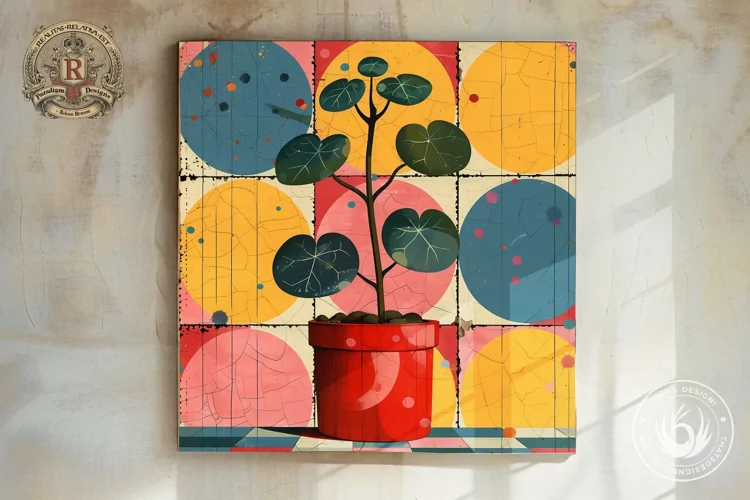 Artistic Minimalist Houseplant Wall Art - 11 Dimensions